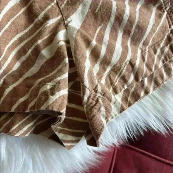 Target Women‘s High-rise Linen Pull-on Shorts A new day Zebra Striped Summer - Picture 4 of 9